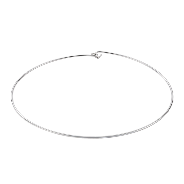 Plain Wire Choker in Sterling Silver
