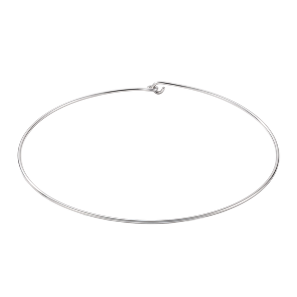 Plain Wire Choker in Sterling Silver