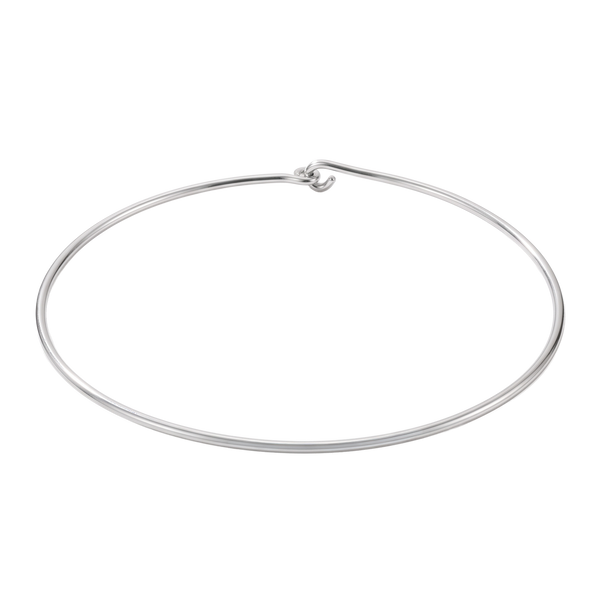 Plain Wire Choker in Sterling Silver