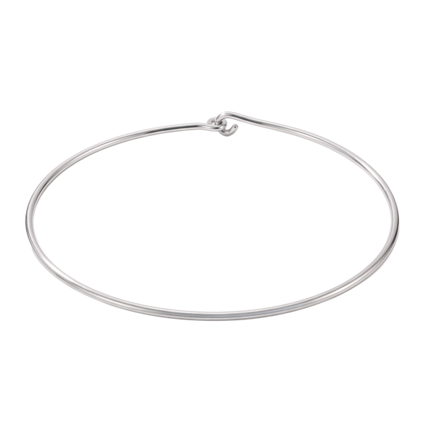 Plain Wire Choker in Sterling Silver