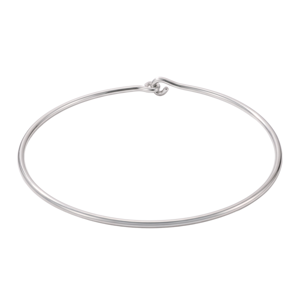 Plain Wire Choker in Sterling Silver