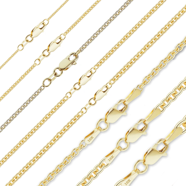 Finished Heavy Round Cable Bracelet in 18K Yellow Gold (0.70 mm - 3.80 mm)