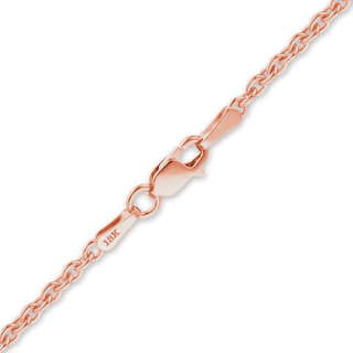 Finished Heavy Round Cable Necklace in 18K Pink Gold (1.05 mm - 2.20 mm)