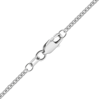 Finished Heavy Round Cable Bracelet in 18K White Gold (0.70 mm - 3.00 mm)