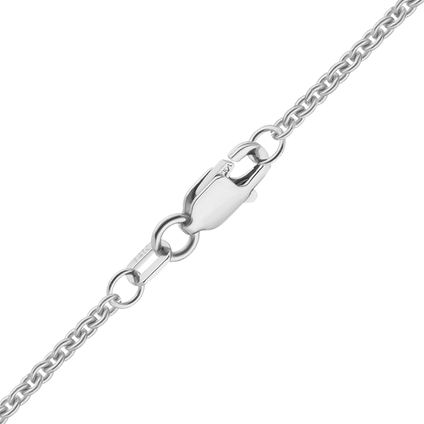 Finished Heavy Round Cable Bracelet in 18K White Gold (0.70 mm - 3.00 mm)