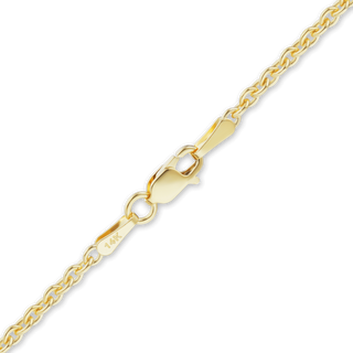 Finished Heavy Round Cable Anklet in 18K Yellow Gold (0.70 mm - 3.80 mm)