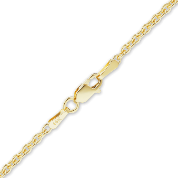 Finished Heavy Round Cable Bracelet in 14K Yellow Gold (0.70 mm - 4.30 mm)