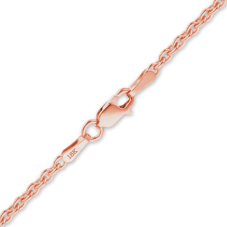 Finished Heavy Round Cable Necklace in 18K Pink Gold (1.05 mm - 2.20 mm)