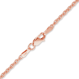 Finished Heavy Round Cable Necklace in 18K Pink Gold (1.05 mm - 2.20 mm)