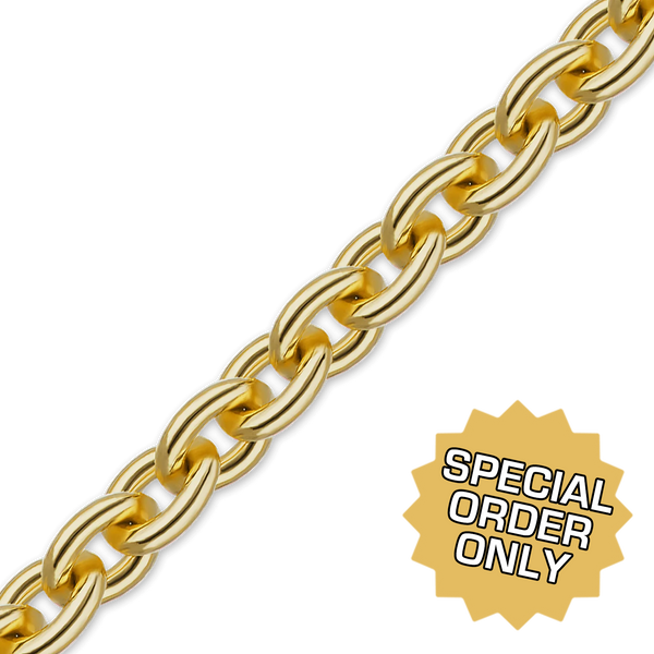 Special Order Only: Bulk / Spooled Heavy Round Cable Chain in 18K Gold