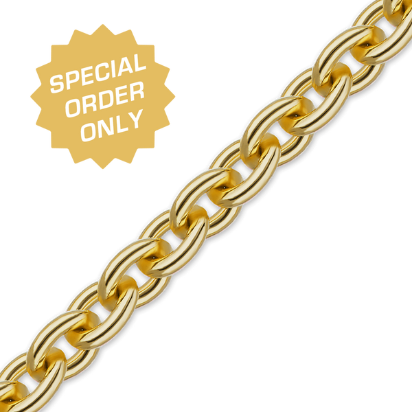 Special Order Only: Bulk / Spooled Heavy Round Cable Chain in 18K Gold