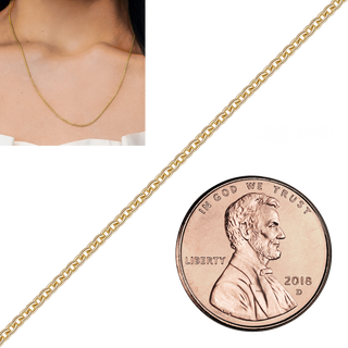 Carolina's Heavy Rd Cable in 14K & 18K Yellow Gold