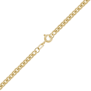 Finished Heavy Round Cable Necklace with Spring Ring in 14K Yellow Gold (1.05 mm - 1.80 mm)