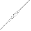 Finished Heavy Round Cable Anklet in 18K White Gold (1.05 mm)