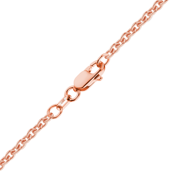 Finished Heavy Round Cable Bracelet in 18K Pink Gold (1.05 mm - 2.20 mm)