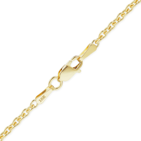 Finished Heavy Round Cable Necklace in 18K Yellow Gold (0.70 mm - 3.80 mm)