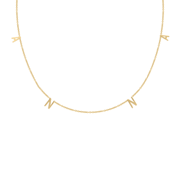 Hanging Initial Necklace in 14K Yellow Gold (18" Chain)