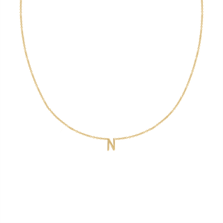 Hanging Initial Necklace in 14K Yellow Gold (18" Chain)