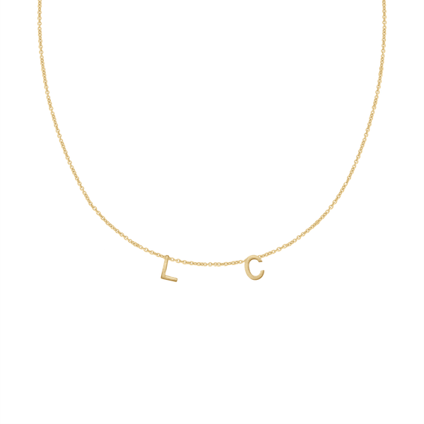 Hanging Initial Necklace in 14K Yellow Gold (18" Chain)