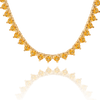 Tennis Necklace with Citrine Stones (November Birthstones) in 14K Gold (1.75 mm - 4.0 mm)