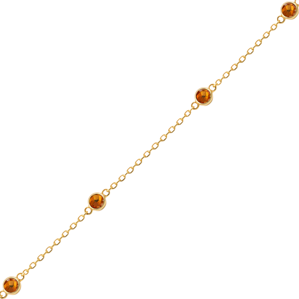 Bulk / Spooled Diamond by the Yard Cable Chain in 14K Yellow Gold (Diamond Bezel: Every 1.5")