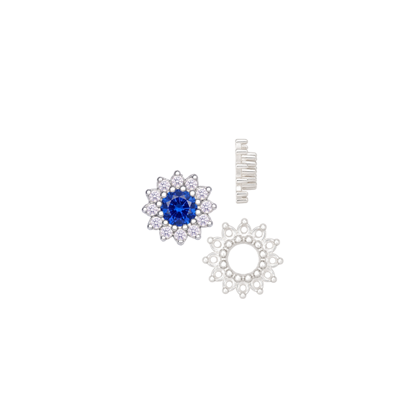 12 Stone Round Cluster Tops (3.00 mm - 6.50 mm)