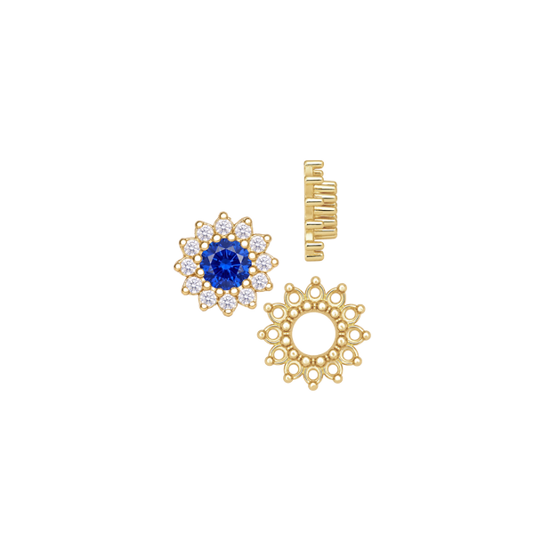 12 Stone Round Cluster Tops (3.00 mm - 6.50 mm)