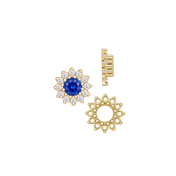 12 Stone Round Cluster Tops (3.00 mm - 6.50 mm)