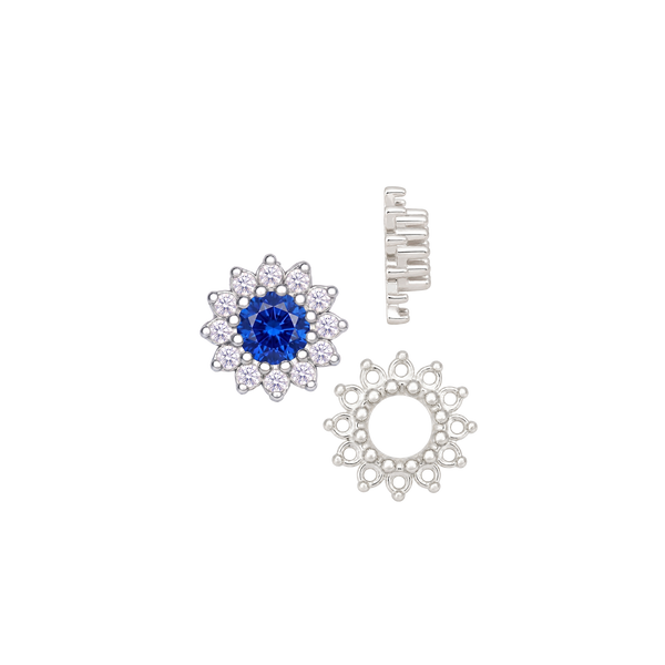 12 Stone Round Cluster Tops (3.00 mm - 6.50 mm)