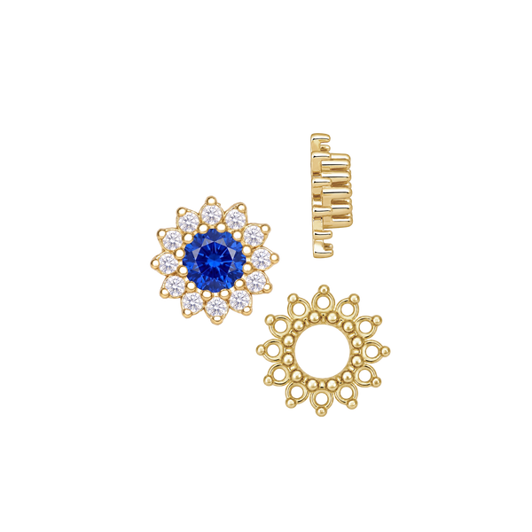 12 Stone Round Cluster Tops (3.00 mm - 6.50 mm)