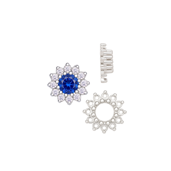 12 Stone Round Cluster Tops (3.00 mm - 6.50 mm)