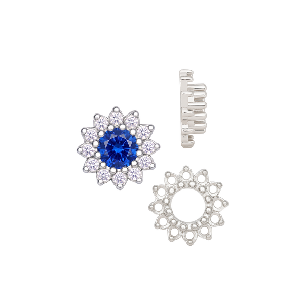 12 Stone Round Cluster Tops (3.00 mm - 6.50 mm)