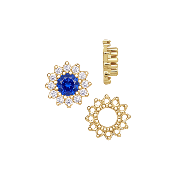 12 Stone Round Cluster Tops (3.00 mm - 6.50 mm)