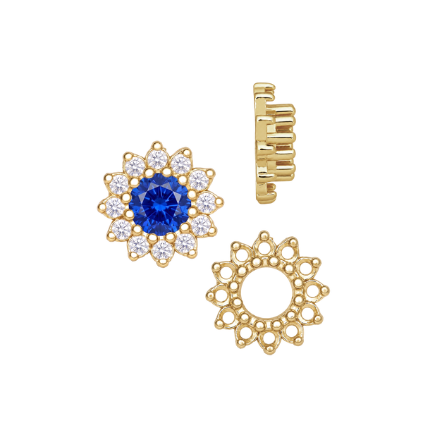 12 Stone Round Cluster Tops (3.00 mm - 6.50 mm)