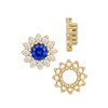 12 Stone Round Cluster Tops (3.00 mm - 6.50 mm)