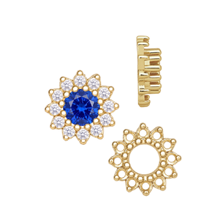 12 Stone Round Cluster Tops (3.00 mm - 6.50 mm)