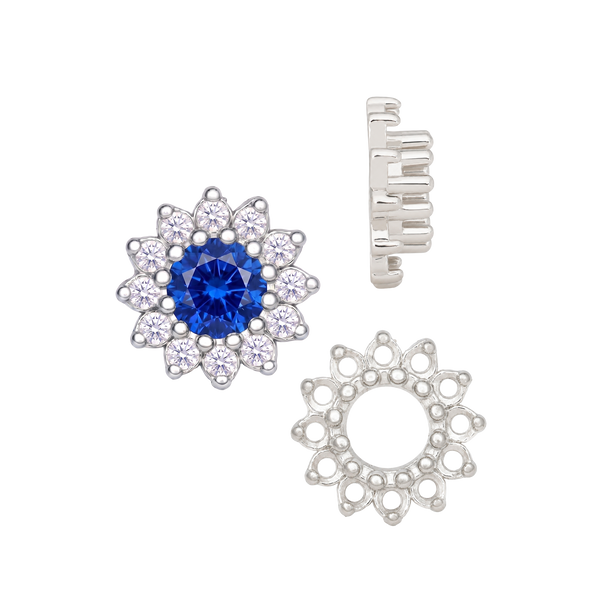 12 Stone Round Cluster Tops (3.00 mm - 6.50 mm)