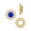 12 Stone Round Cluster Tops (3.00 mm - 6.50 mm)