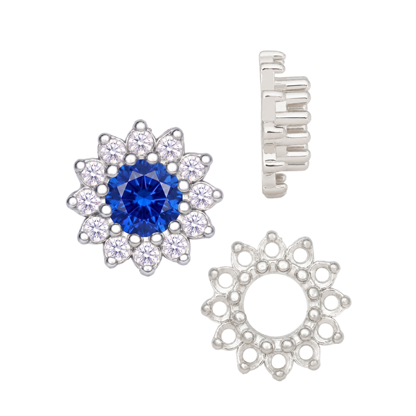 12 Stone Round Cluster Tops (3.00 mm - 6.50 mm)
