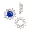 12 Stone Round Cluster Tops (3.00 mm - 6.50 mm)