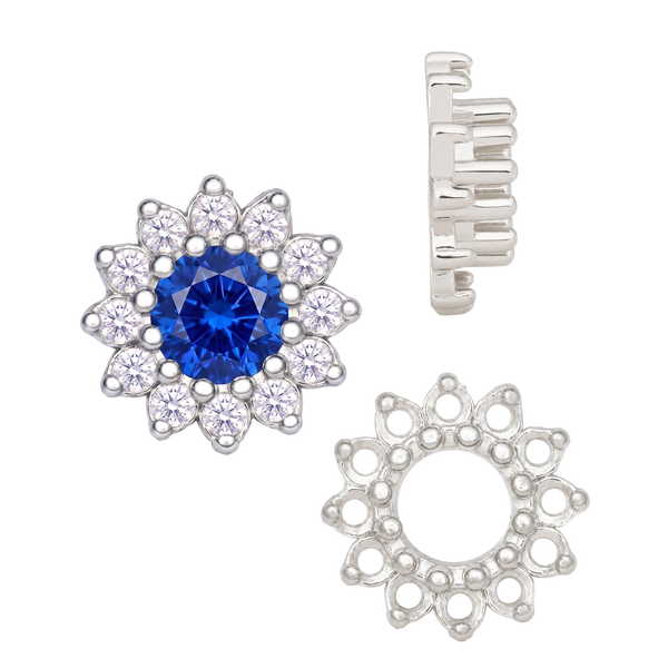 12 Stone Round Cluster Tops (3.00 mm - 6.50 mm)