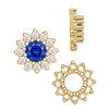 12 Stone Round Cluster Tops (3.00 mm - 6.50 mm)