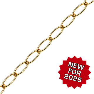 Bulk / Spooled Light Elongated Cable Chain in 14K Gold-Filled (3.60 mm)