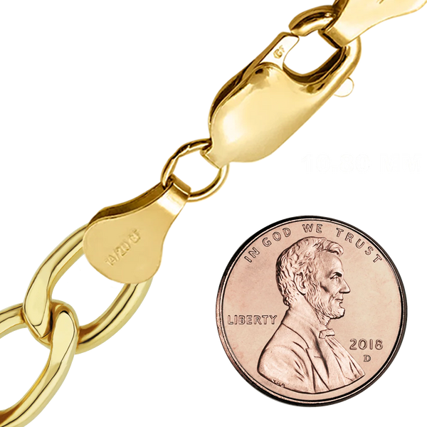 Finished Light Flat Curb Necklace in 14K Gold-Filled (4.30 mm - 10.80 mm)