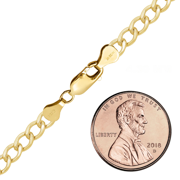 Finished Light Flat Curb Bracelet in 14K Gold-Filled (4.30 mm - 10.80 mm)