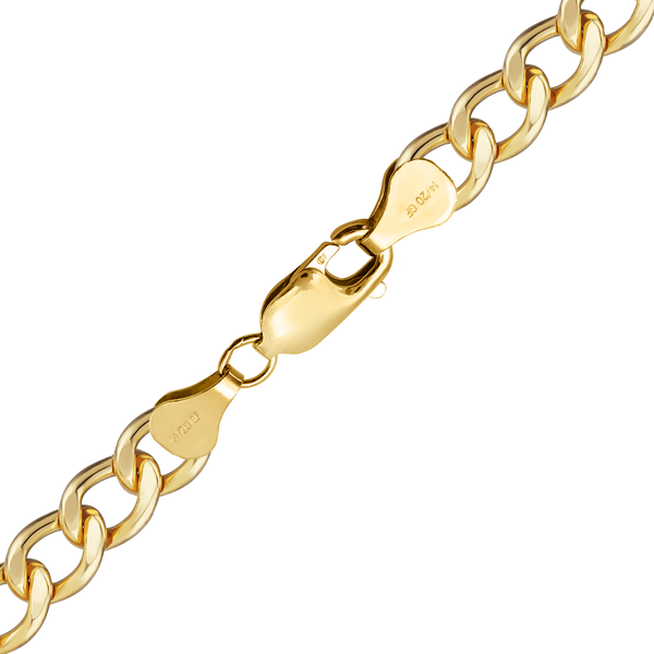 Finished Light Flat Curb Anklet in 14K Gold-Filled (4.30 mm - 10.80 mm)