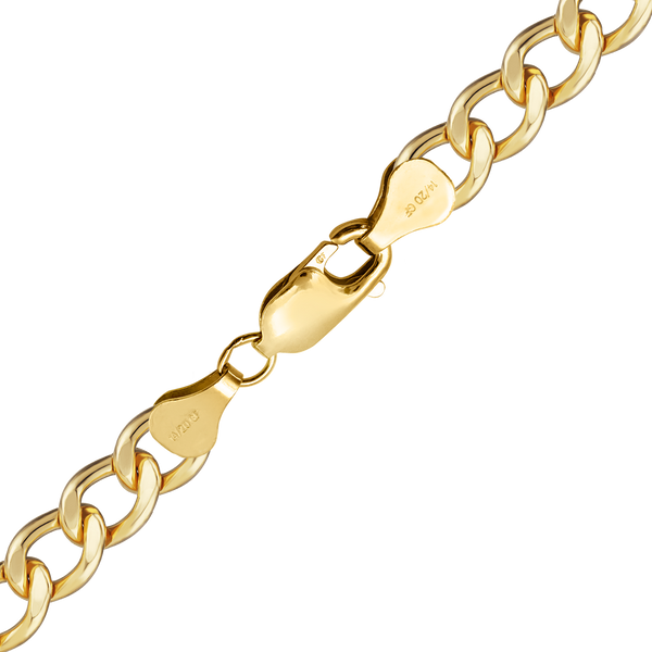 Finished Light Flat Curb Bracelet in 14K Gold-Filled (4.30 mm - 10.80 mm)
