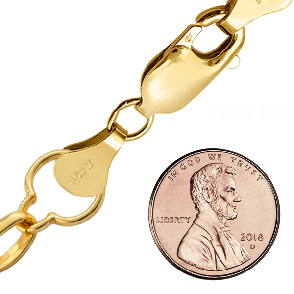 Finished Alternating Clover Necklace in 14K Gold-Filled (7.30 mm - 11.00 mm)