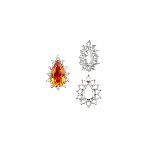 12 Stone Pear Shape Cluster Tops (6.00 x 4.00 mm - 20.00 x 12.00 mm)