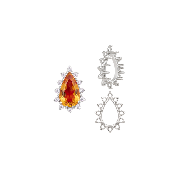 12 Stone Pear Shape Cluster Tops (6.00 x 4.00 mm - 20.00 x 12.00 mm)